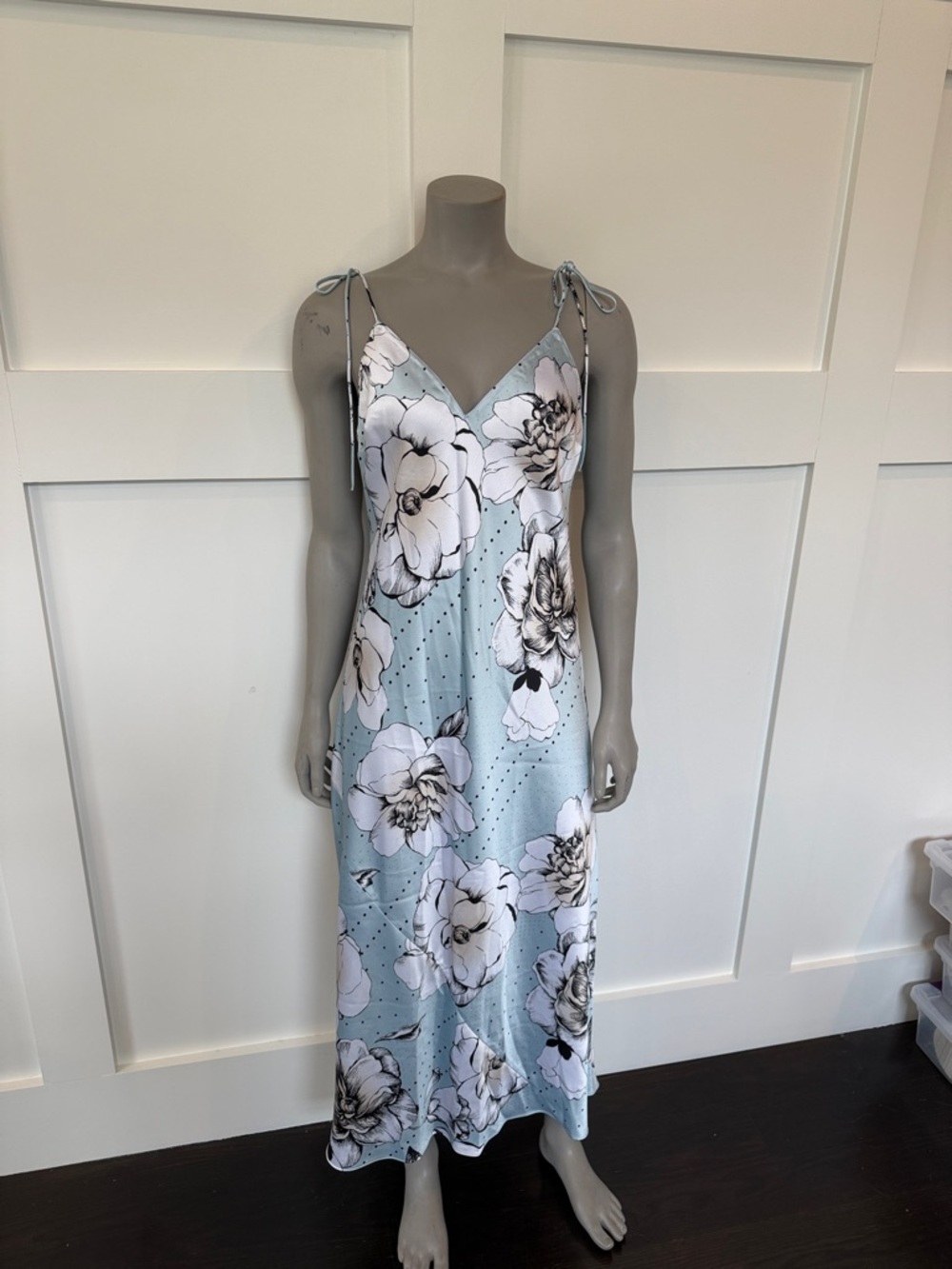 Victoria's Secret Light Blue Floral Slip